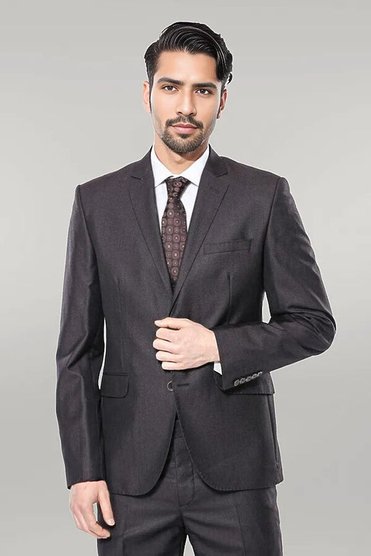 KOALA SYDNEY  Vested Brown Patterned Men's Suit |