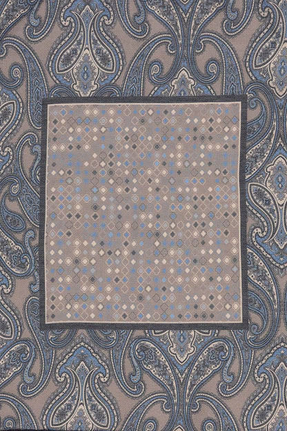 Men's Mink Vizon Square Ethnic Patterned Scarf