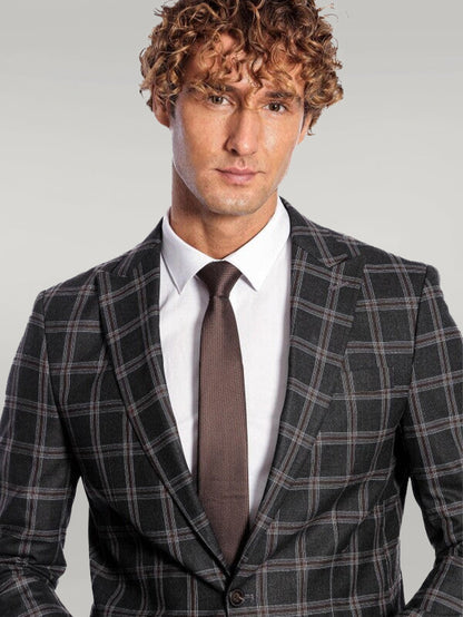 KOALA SYDNEY Slim Fit Peak Lapel Black Men Blazer
