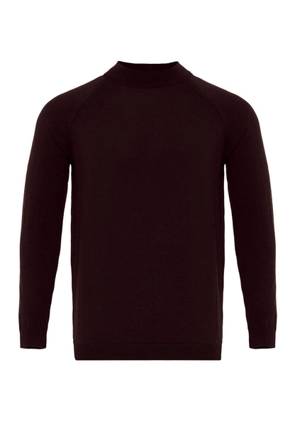 KOALA SYDNEY Men's Dark Damson Half Turtleneck Sweater