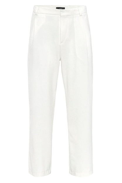 Men's Ecru High-Waisted Baggy Pants
