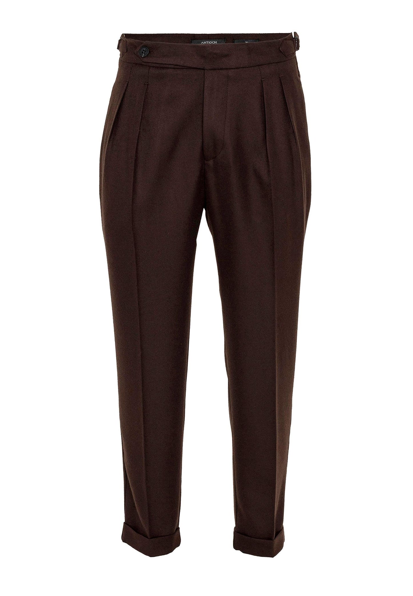 KOALA SYDNEY  Men's Brown High Waist Double Pleated Trousers -