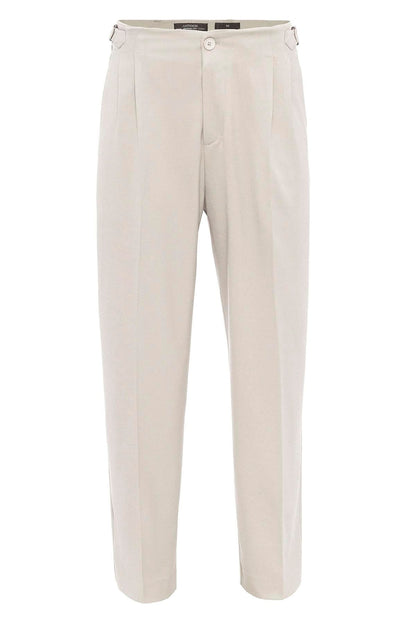 Men's Ecru Slim Fit Pants
