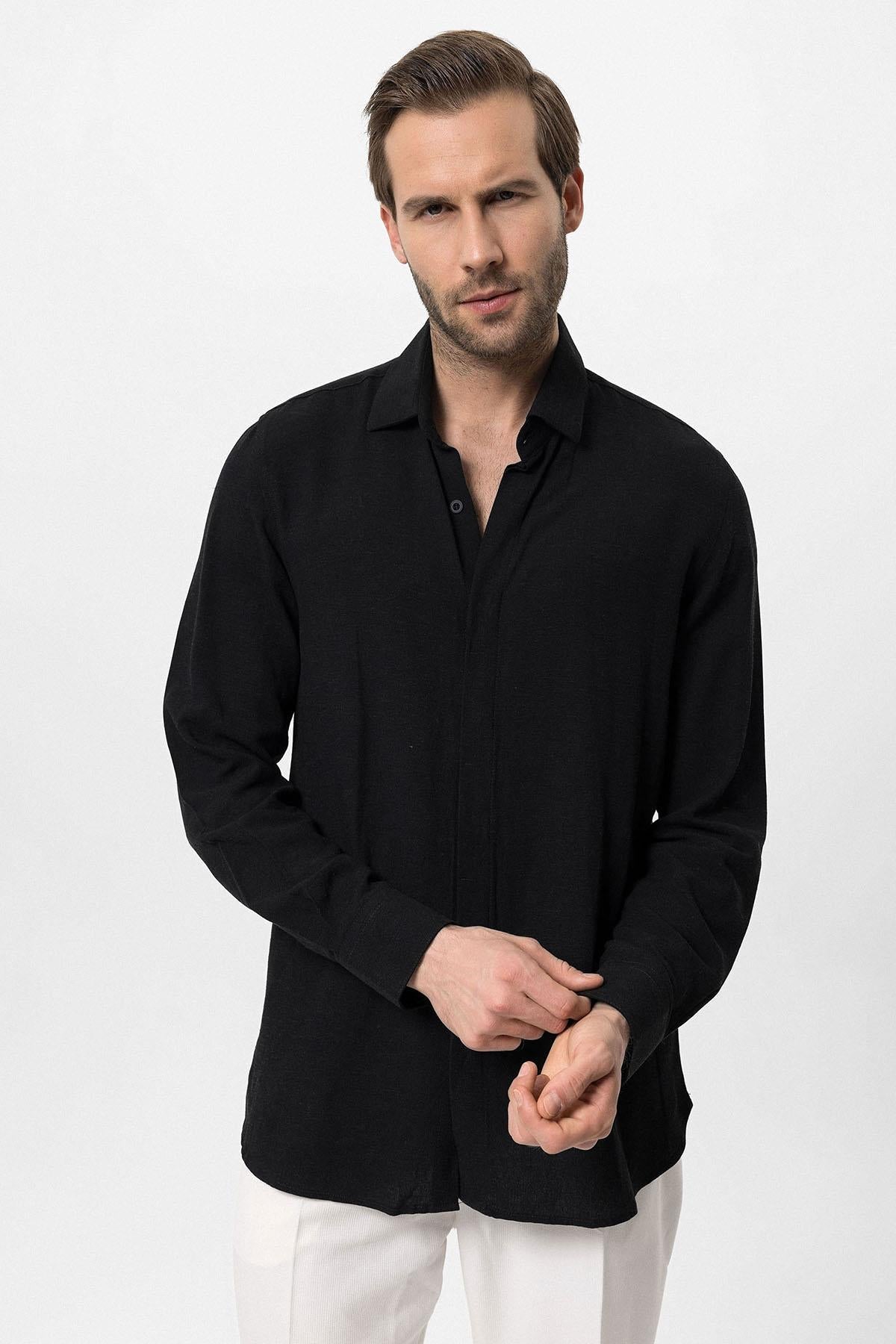 Men's Ecru Slim Fit Pants