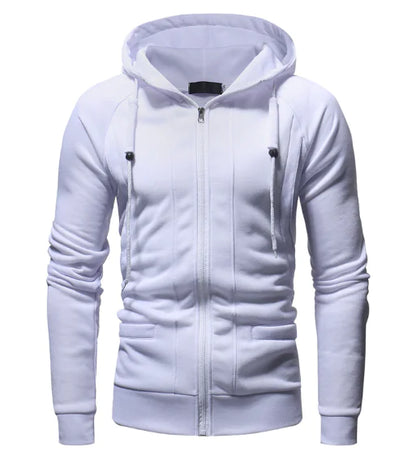 Hooded Cardigan Sweatshirt with Multiple Pockets